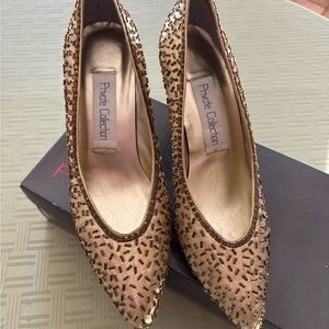 Private Collection Gold Embellished Heels